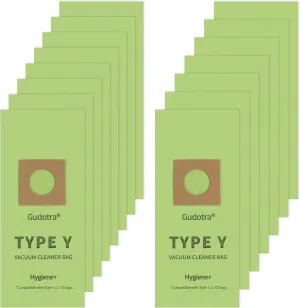 10 Pack Type Y Vacuum Dust Cleaner Bags Replacement to Hoover WindTunnel Upright Style Y, Z, YZ Paper Bags Replace Part 4010100Y Green