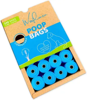 100% Compostable Dog Poop Bags - EN13432 Home Compost Certified Dog Waste Bags, 720 Count (48 Rolls), Made from Corn - Easy Open - Large, Thick Poop Bags for Dogs