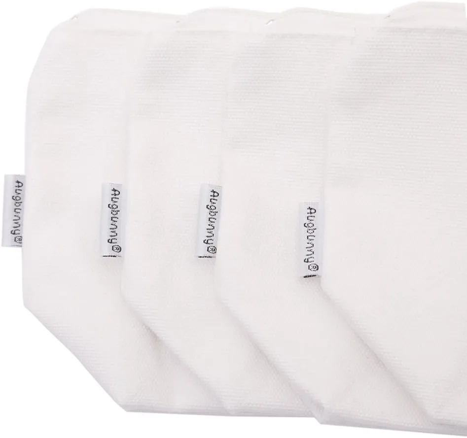 100% Cotton 16oz Heavy Duty Multi-Purpose Canvas Zipper Cosmetics Makeup Travel Toiletry Organizing Pouch 4-Pack