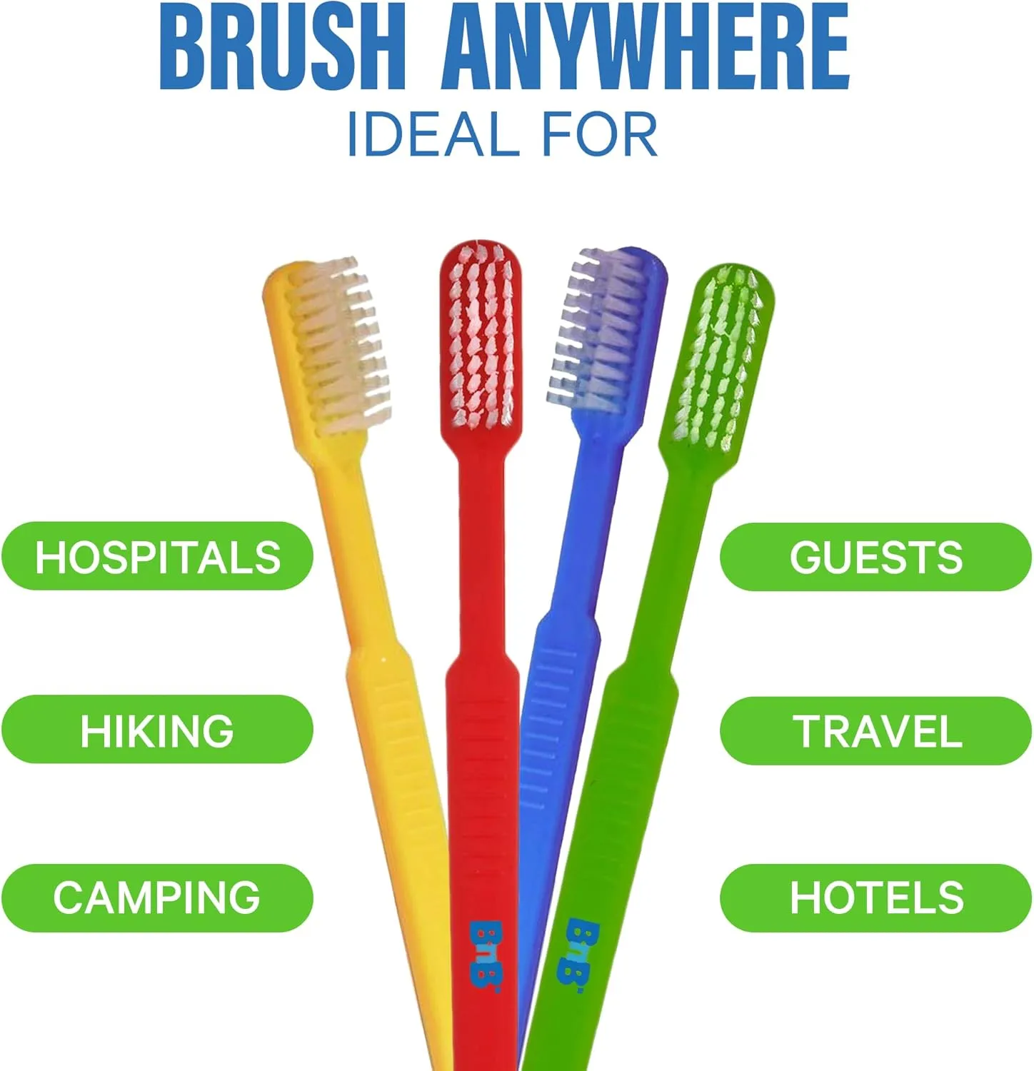 100 Pack Prepasted Disposable Toothbrushes | Pre-Pasted Soft Bristle Tooth Brush Set for Dental Care & Oral Hygiene | Individually Wrapped Pasteb Made in USA (100 Pack)