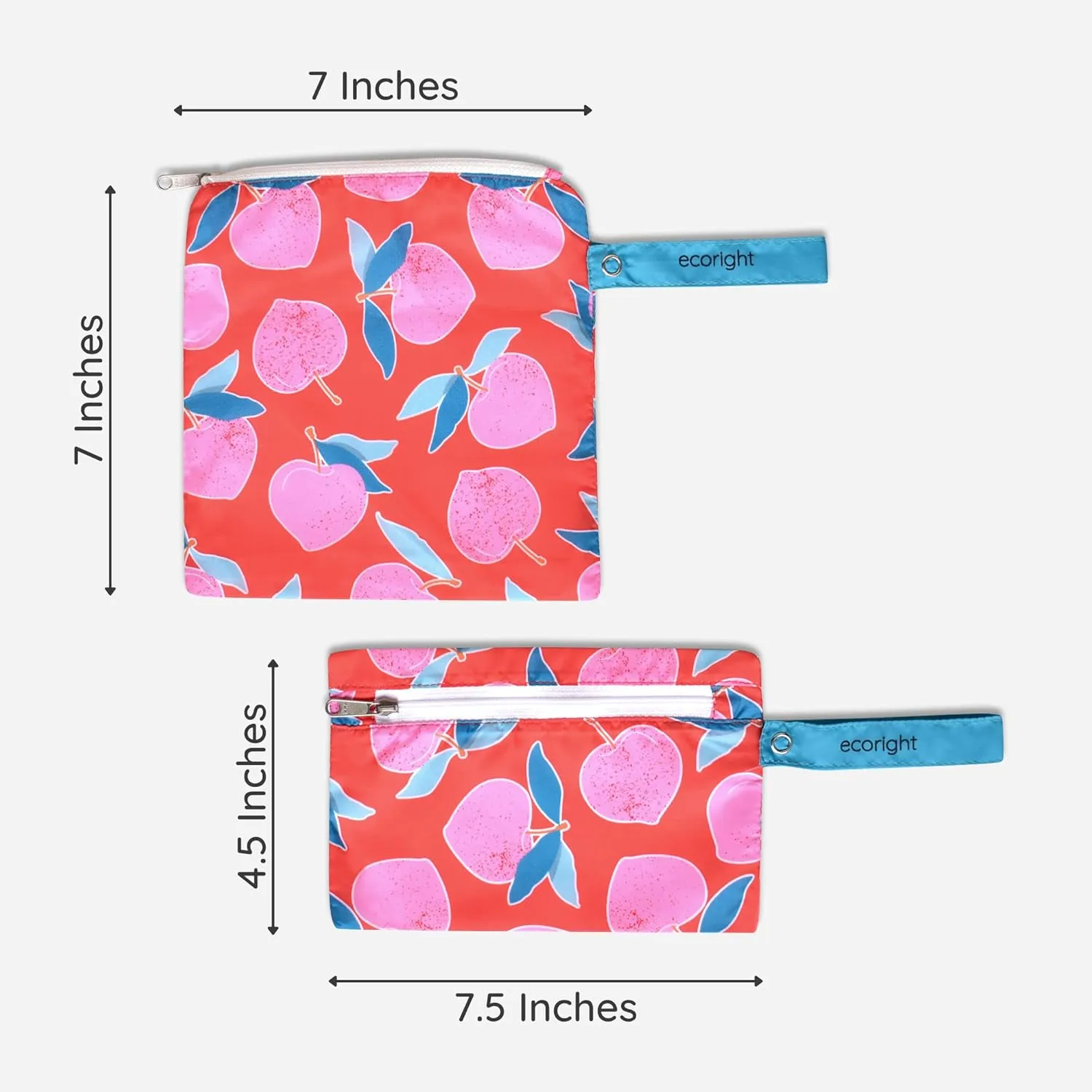 100% RECYCLED Reusable Sandwich Bags & Snack Bags by EcoRight | Food Safe BPA Free | Set of 2