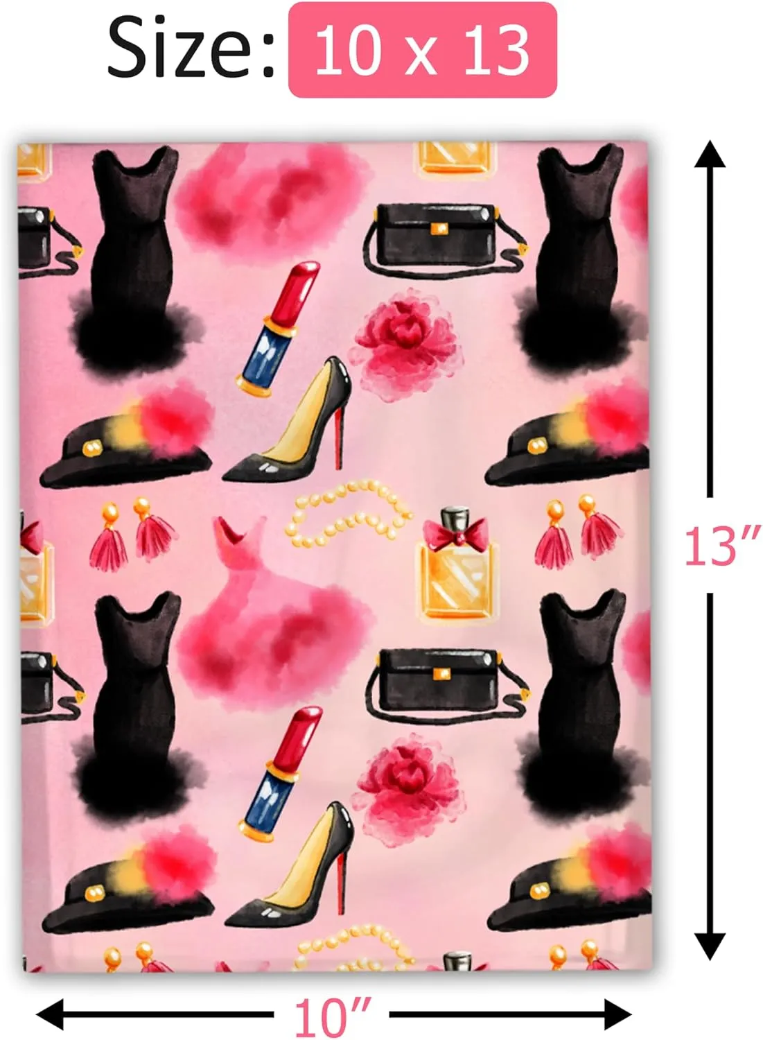 10x13 (100) Fashion Boutique Valentine's Day Designer Poly Mailers Waterproof Self Sealing Tear Resistant Polymailers Shipping Envelopes Premium Printed Bags For Small Businesses