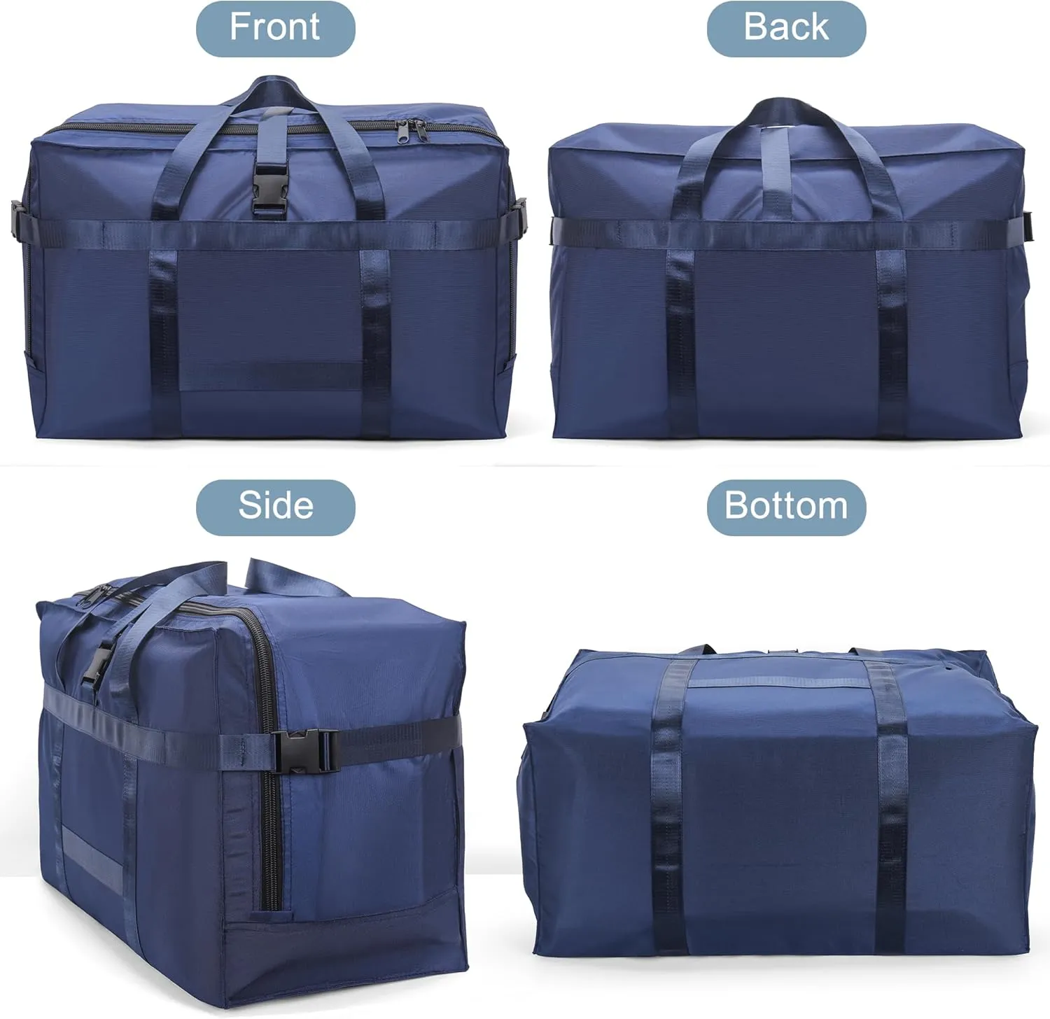 120L Foldable Travel Duffle Bag for Men and Women - Large Collapsible Duffel Bag - Waterproof Overnight Weekender Bag for Travel, Moving