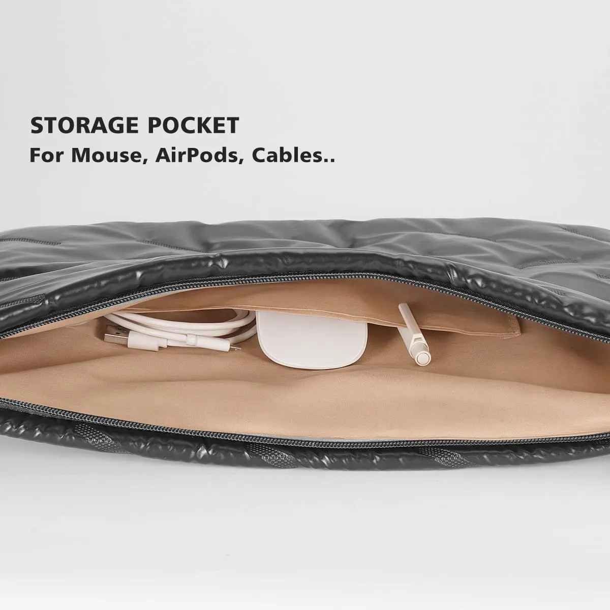 15" Slim Laptop Sleeve Case - Compatible with 15" MacBook Air M4/M3, MacBook Pro, Surface Laptop 7/6, XPS 15 & More - Black
