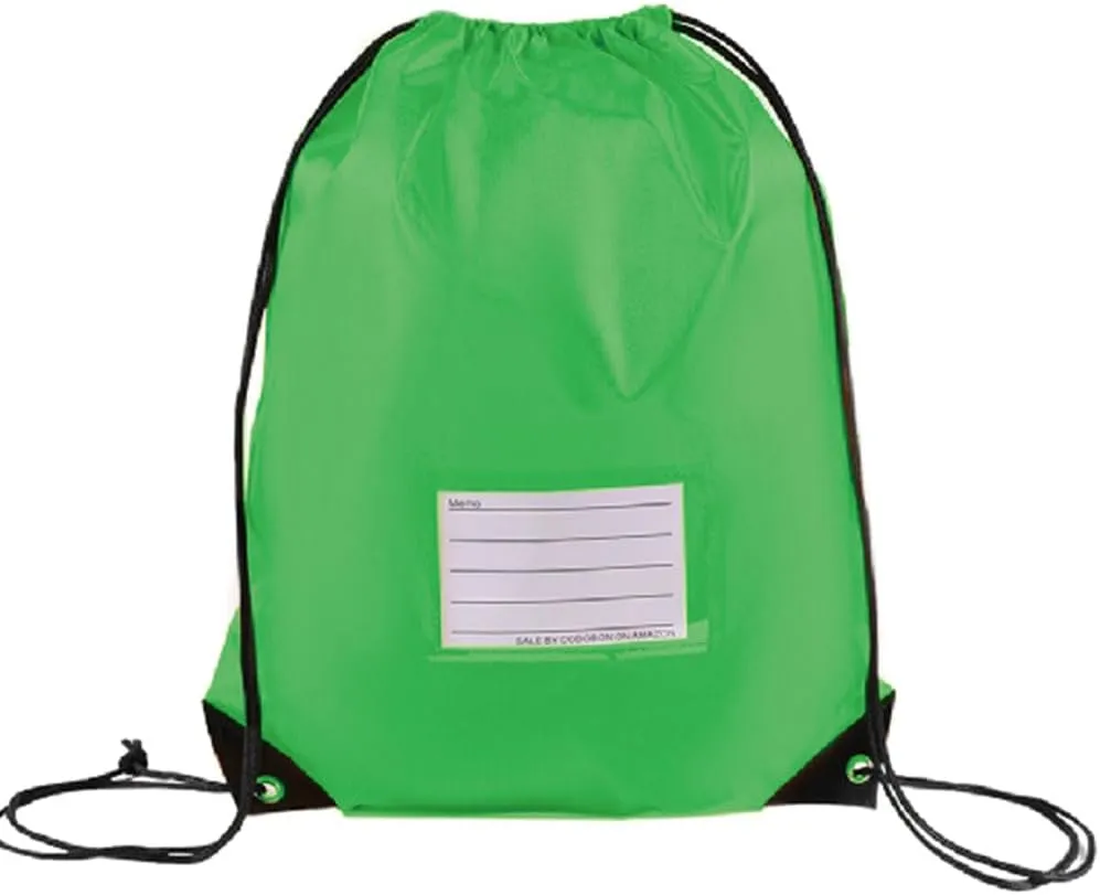 16 Pack Drawstring Bags,Bulk Draw String Backpack, DIY Gym Sports Cinch Bag Sackpack for Women Men, Green