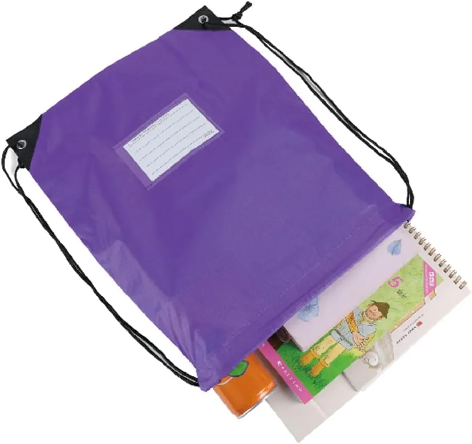 16 Pack Drawstring Bags,Bulk Draw String Backpack, DIY Gym Sports Cinch Bag Sackpack for Women Men, Purple