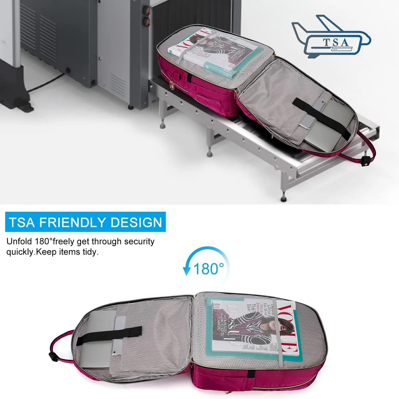 17 Inch Backpack for Women and Teen Girls,School Backpack TSA Laptop Bookbag with USB for College University Students Business Office Work Travel