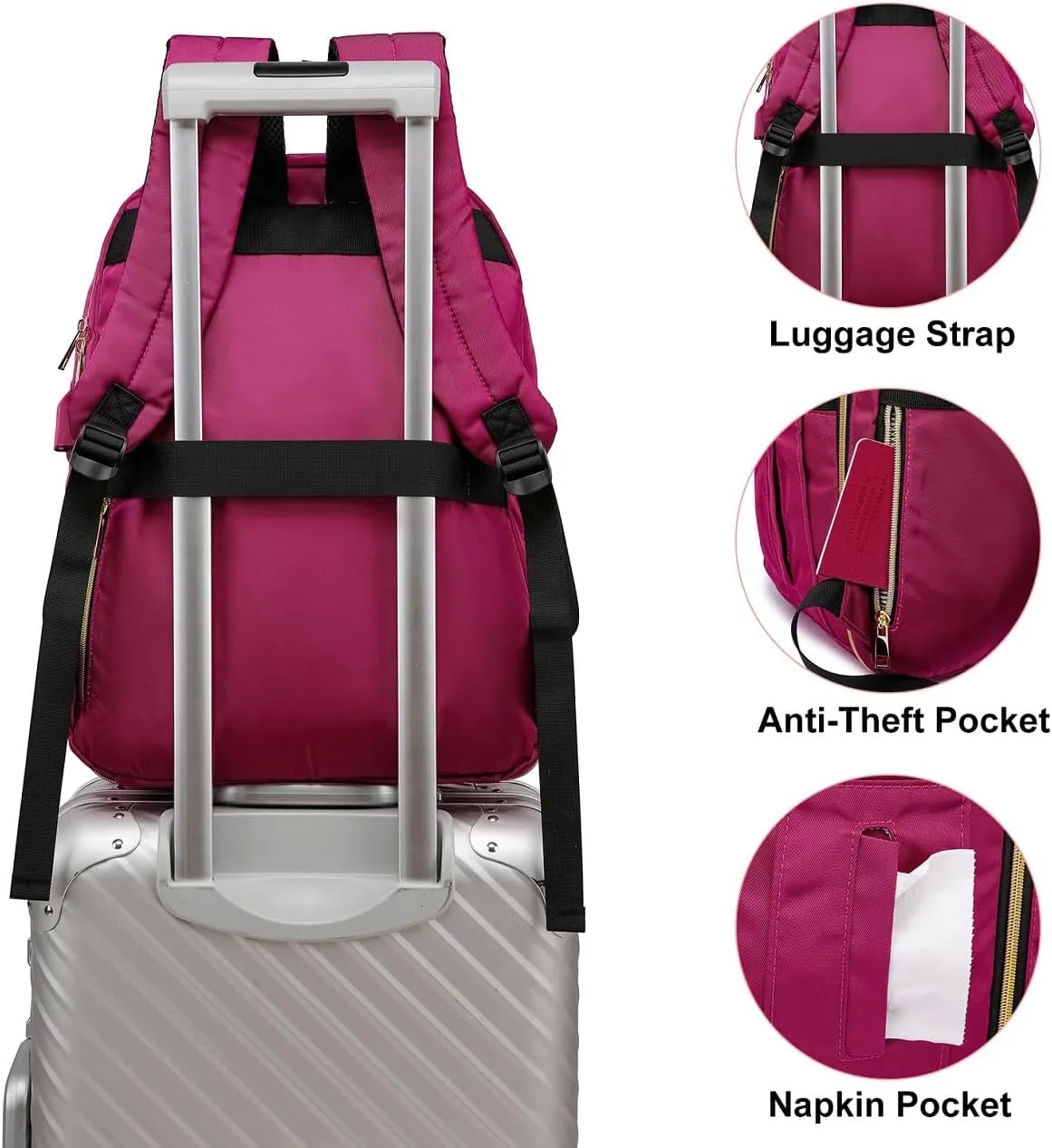 17 Inch Backpack for Women and Teen Girls,School Backpack TSA Laptop Bookbag with USB for College University Students Business Office Work Travel