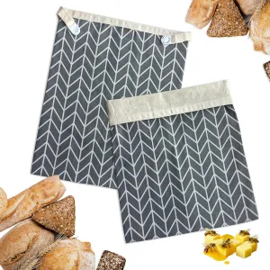 2 Pack Reusable Beeswax Bread Bags for Sourdough - All-Natural, 12.6” x 16.3” Extra Large Storage, Keeps Homemade Bread Fresh