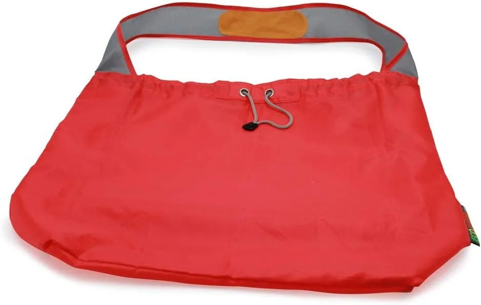 2 Pack Ripstop Nylon Draw-String Reusable Shopping Bag, Reusable Grocery Bag, Built-in Pouch, Inner Pocket