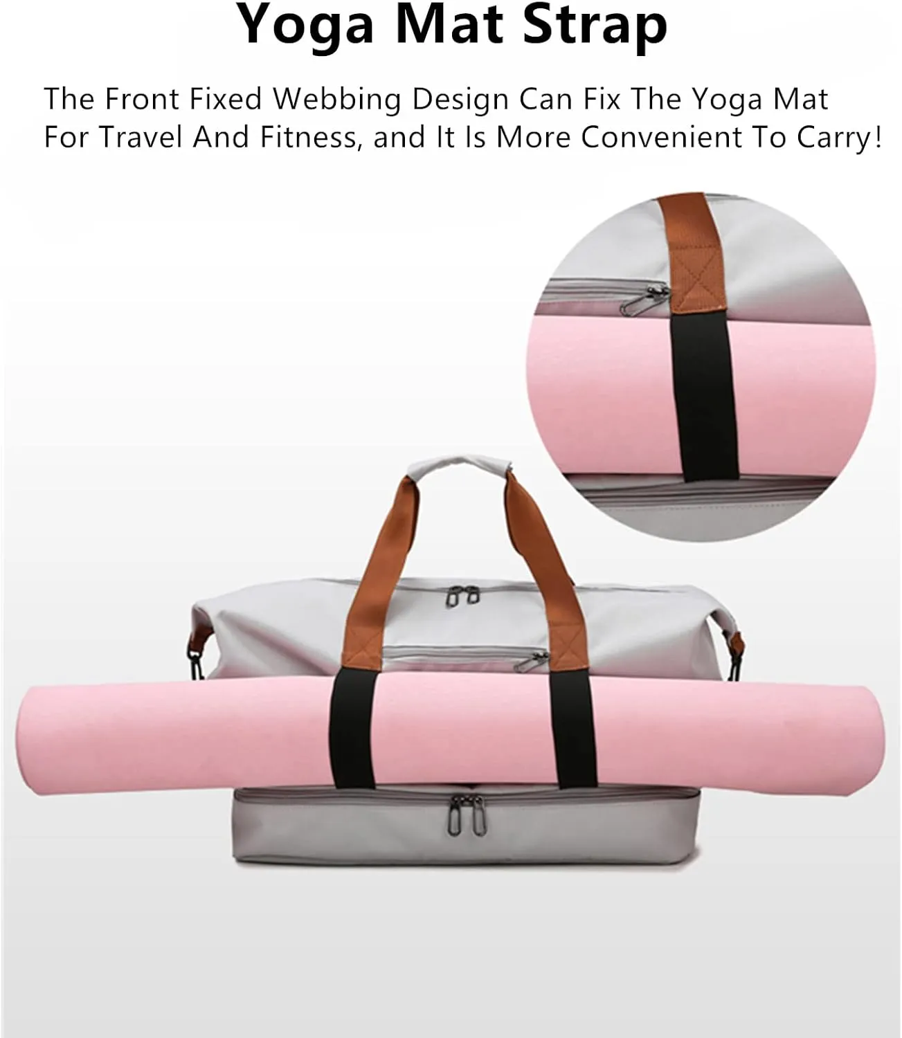 2023 New Dry/Wet Separation Travel Bag with Shoe Compartment, Travel Duffle Bag with Attachable Shoulder Strap, Women's Sports Gym Tote, Large Capacity & Lightweight & Waterproof (Green-A)
