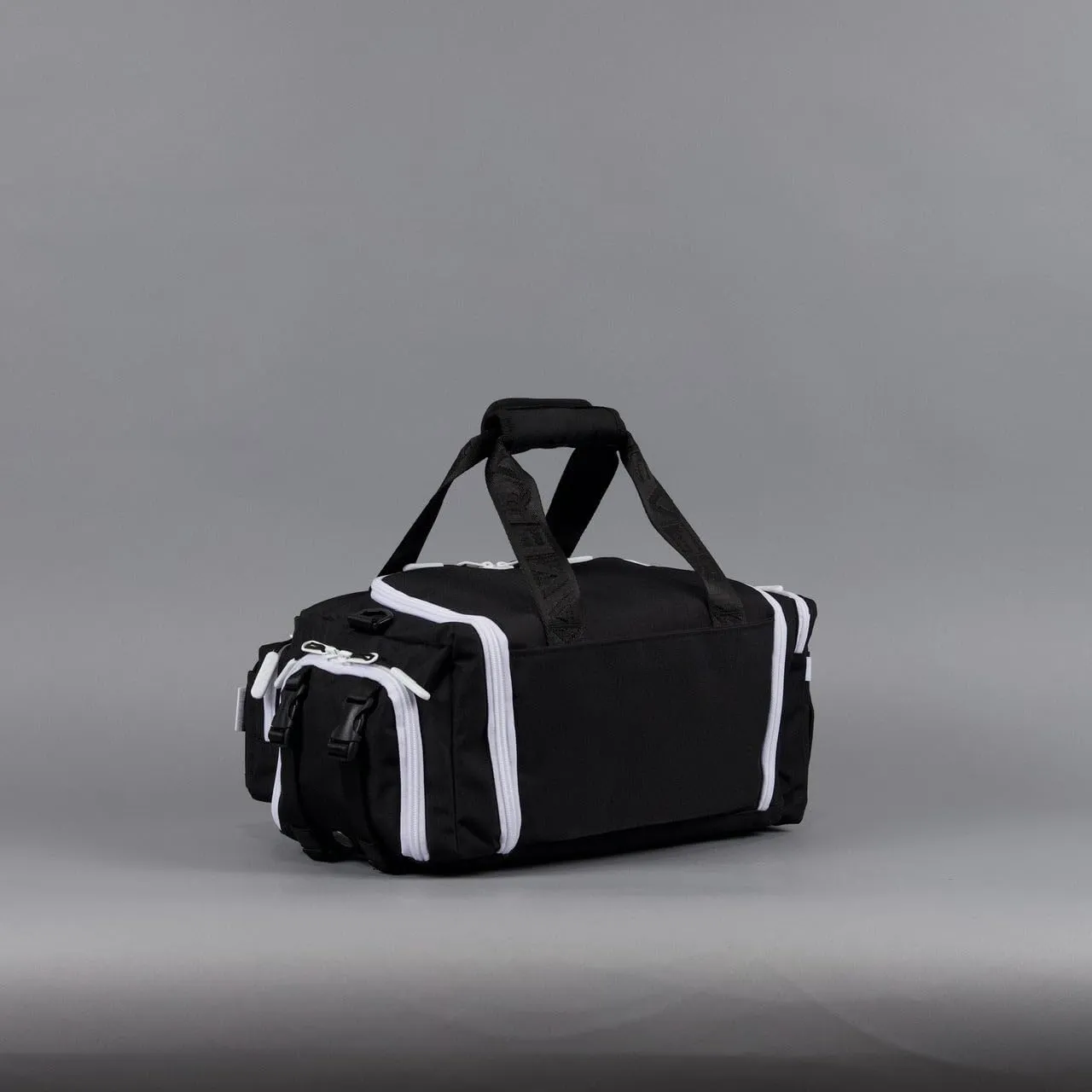 20L Mini Duffle Bag (Black with White Accents)
