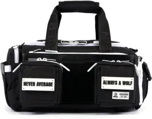 20L Mini Duffle Bag (Black with White Accents)