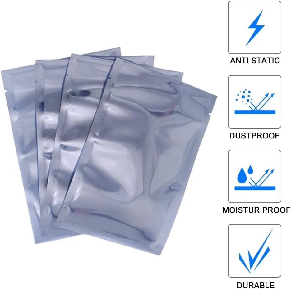 20Pcs Open Top Anti Static Bags,15.75x19.69in Extra Large ESD Shielding Bag, Antistatic Bags with Static-Free Stickers for Motherboard, GPU