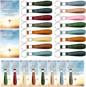 24 Set Make Heaven Crowded Christian Church Keychain Gifts for Fathers Day Inspirational Card Women Men Man of God