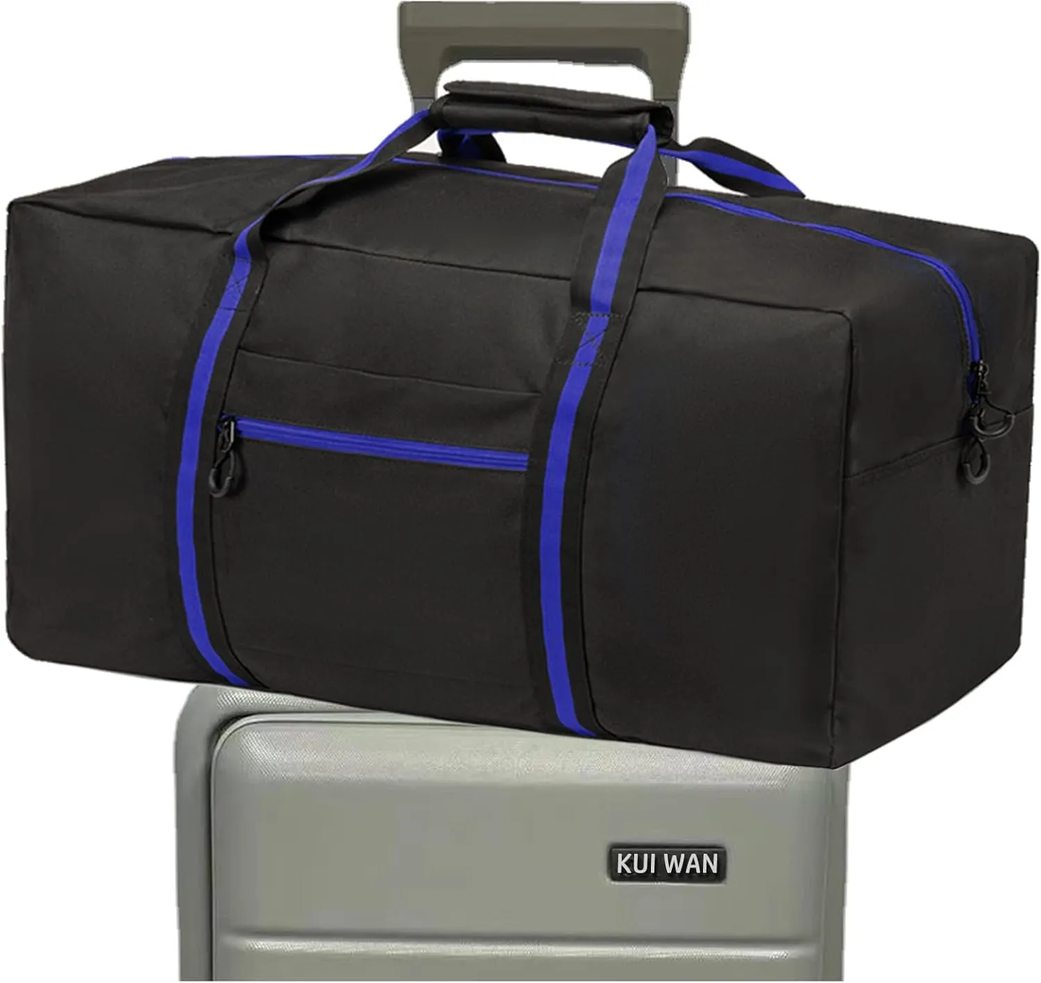24.8 ” Travel Bag, Duffle Bag for Men Women, Large 60L Weekender Overnight Bag with Trolley Sleeve and Wet Pocket