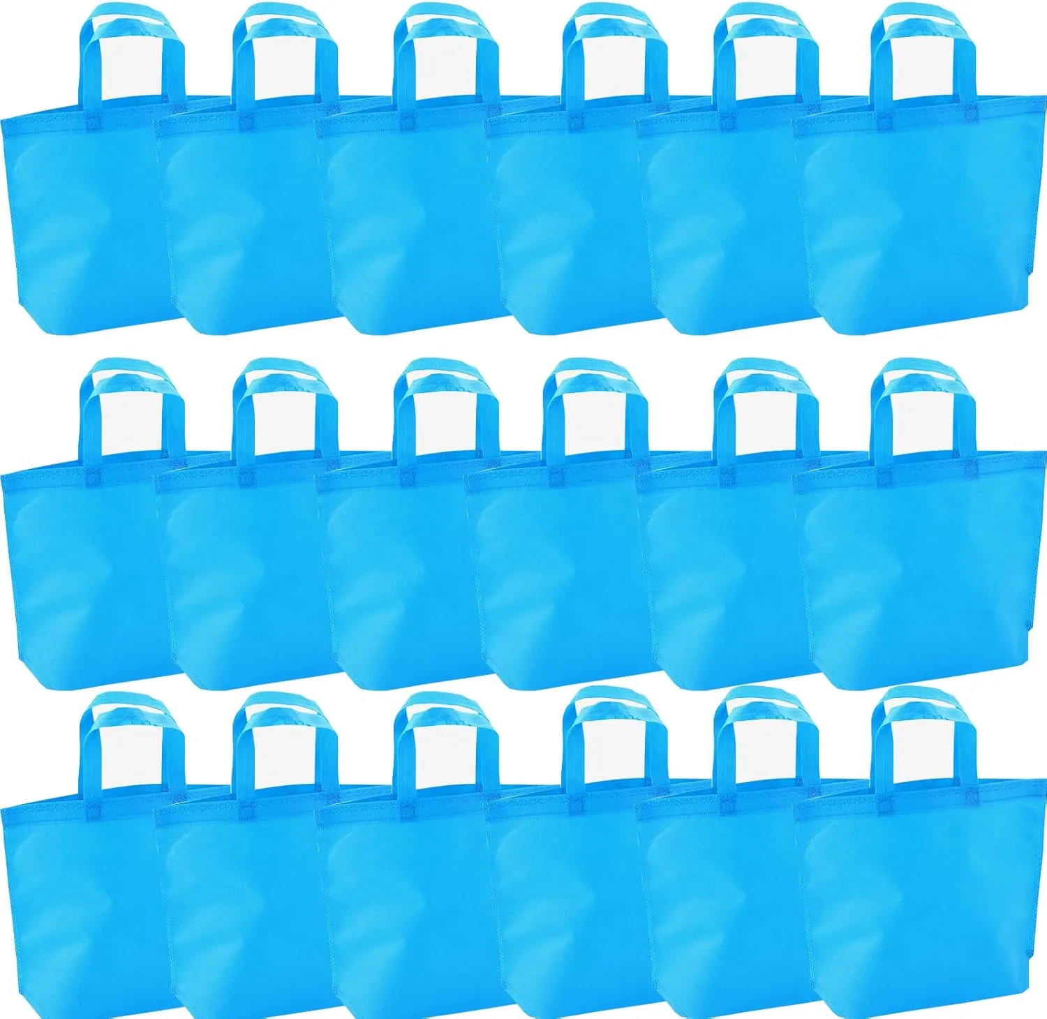 36-Pack Tote Bags Multipurpose Reusable Grocery Bag (Baby blue Colors 36 Pack)