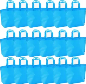 36-Pack Tote Bags Multipurpose Reusable Grocery Bag (Baby blue Colors 36 Pack)