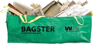 3CUYD Dumpster in a Bag Holds up to 3, 300 lb, 1 Bag, Green