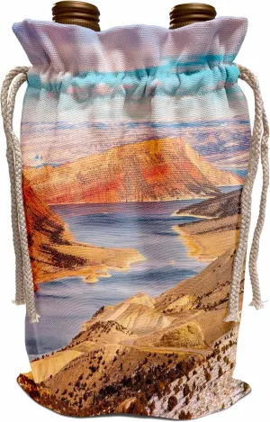 3dRose USA, Utah, Flaming Gorge Reservoir. Low water table in the gorge. - Wine Bags (wbg-381152-1)