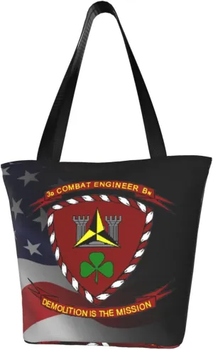 3rd Combat Engineer Battalion Fashion Shoulder Bag Large Capacity For Man Or Woman