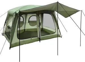 4-6 Person Camping Tent Waterproof, Ventilated Cabin Tents for Camping with Double Door