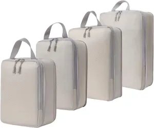 4 PCS Compression Packing Cubes for Suitcase Travel Luggage Organizer Bags Set Packing Organizers Compression Suitcase Bag Travel Essential Bag