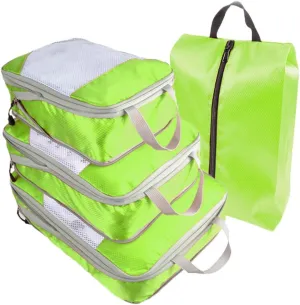4 PCS Compression Packing Cubes for Suitcase Travel Luggage Organizer Bags Set Packing Organizers Compression Suitcase Bag Travel Essential Bag
