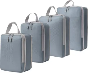 4 PCS Compression Packing Cubes for Suitcase Travel Luggage Organizer Bags Set Packing Organizers Compression Suitcase Bag Travel Essential Bag