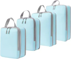 4 PCS Compression Packing Cubes for Suitcase Travel Luggage Organizer Bags Set Packing Organizers Compression Suitcase Bag Travel Essential Bag