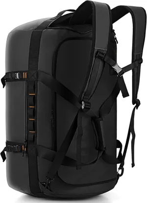 40L/60L/90L Large Waterproof Duffle Bag Backpack for Men, Mens Duffel Backpack Bags for Traveling, Heavy Duty (Black, 90l)