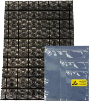 40pcs Mixed 4 Size Open Top Antistatic Bag and Resealable Antistatic Bags ESD Shielding Bag for Motherboard Hard Drive Video Card LCD Screen with Anti-Static Labels(Assorted Sizes)