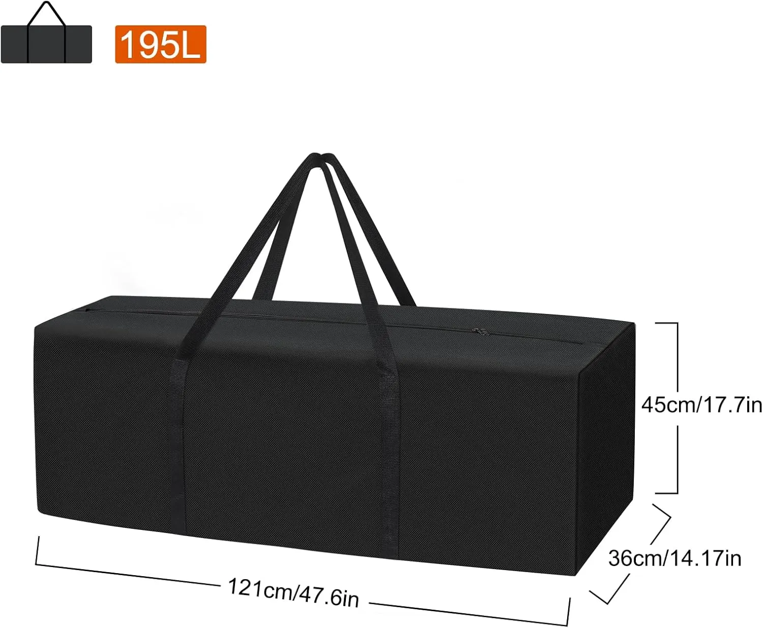 47 Inch Sports Duffle Bag - 195L Large Luffel Bag for Travel, 600D Oxford Fabric Foldable Luggage Duffle Bag for Men Women