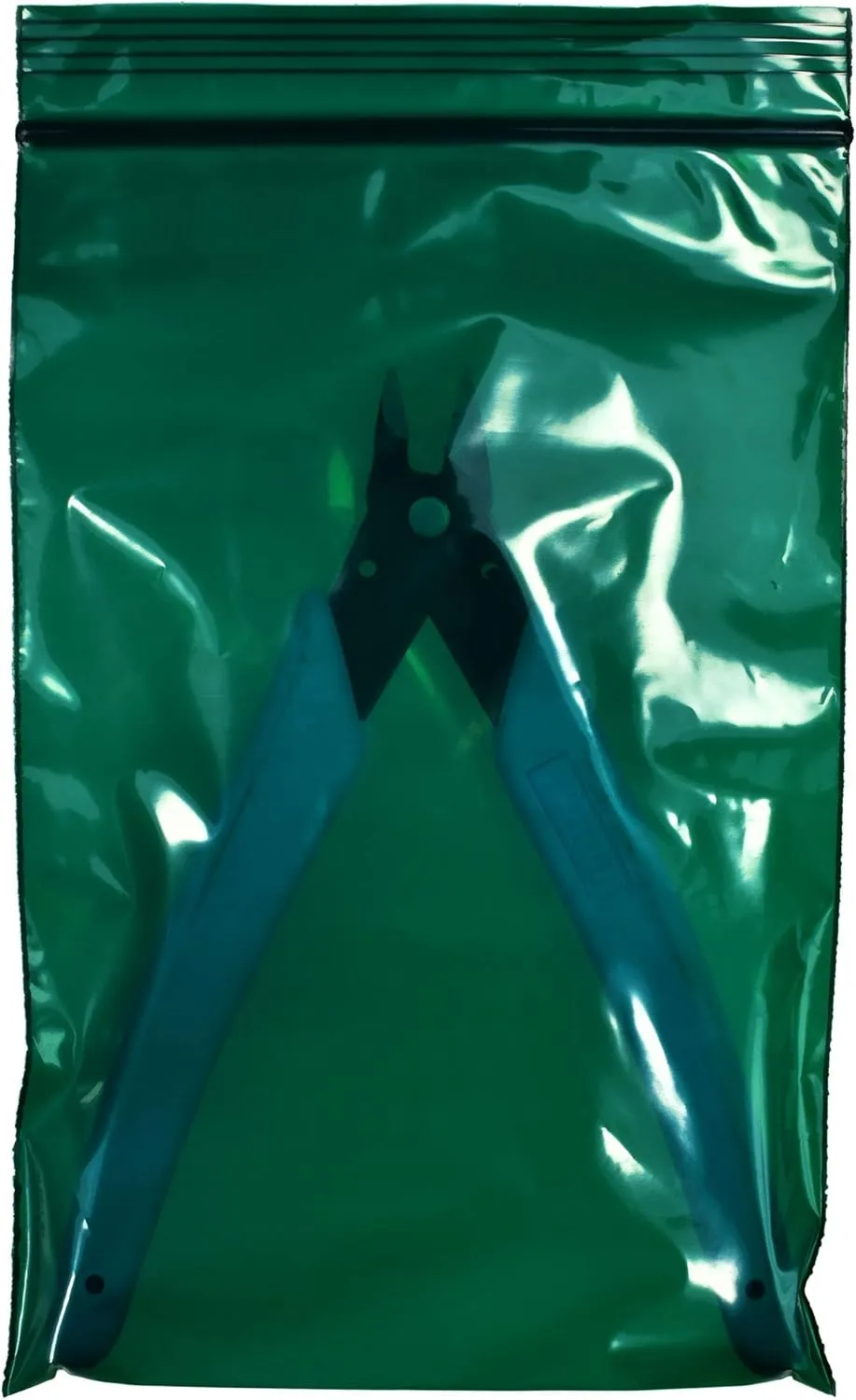 4" x 6" Green Reclosable Zipper Bags - 2-Mil, Pack of 100 - Resealable Plastic Bags for Packing, Storage, Tools, Crafts, and Office Supplies - sku: r46gr-100
