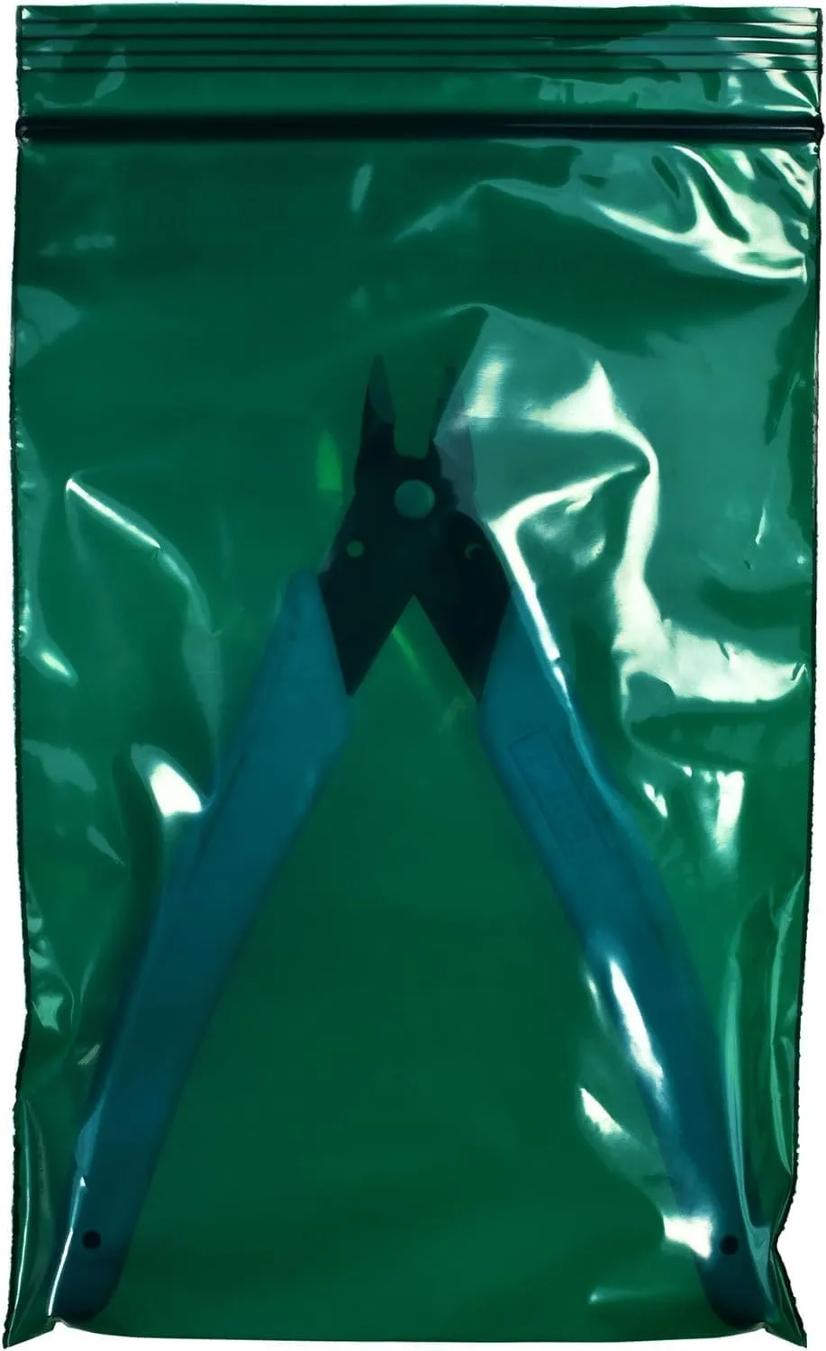 4" x 6" Green Reclosable Zipper Bags - 2-Mil, Pack of 100 - Resealable Plastic Bags for Packing, Storage, Tools, Crafts, and Office Supplies - sku: r46gr-100