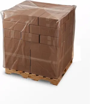 54" x 44" x 96" x 1.25 mil Clear Eco-Manufactured Plastic Side-Gusseted Bags (Roll of 100)