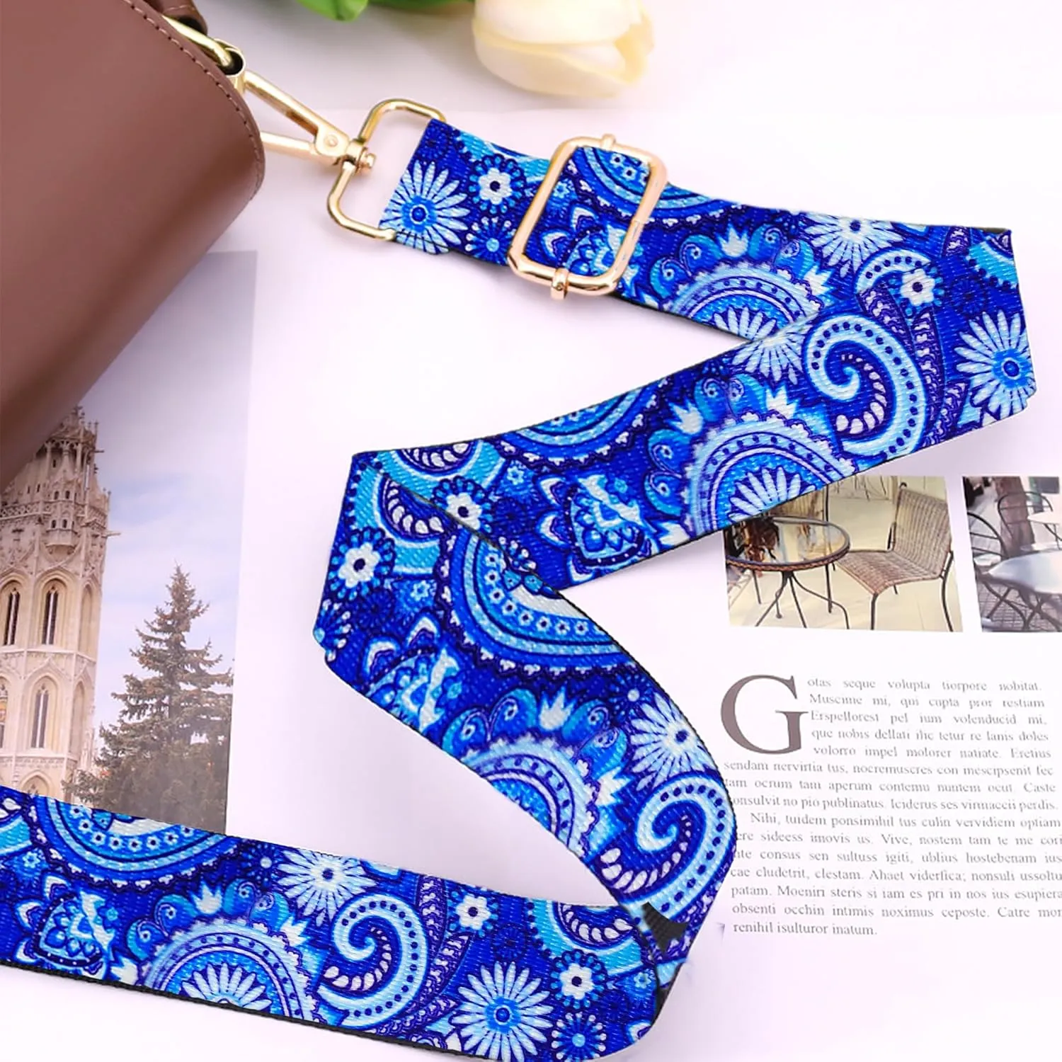 6 Pieces Purse Straps Replacement Crossbody Straps for Purses 1.5 Inches Purse Strap for Handbags Shoulder Strap