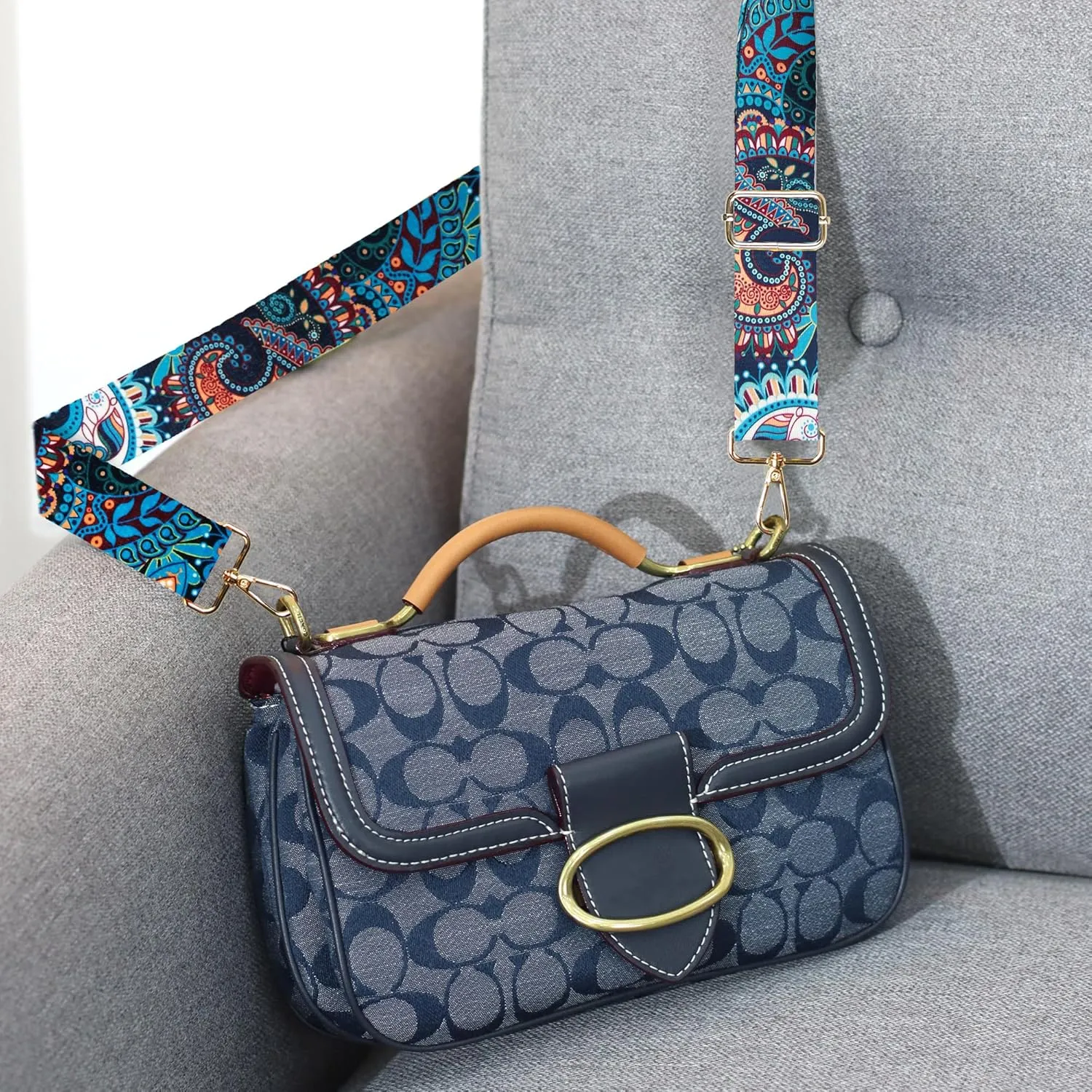 6 Pieces Purse Straps Replacement Crossbody Straps for Purses 1.5 Inches Purse Strap for Handbags Shoulder Strap