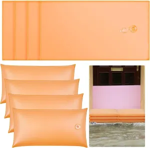 8 Pcs Flood Barriers for Home PVC for Doors Garage Basement Doorway Driveway Water Barrier for Flooding Outdoor Sandbags Alternative Reusable Sandless Sand Bags,2 ft x 1 ft