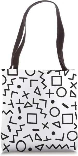 80's 90's Retro Vintage Classic Shapes Pattern Tote Bag