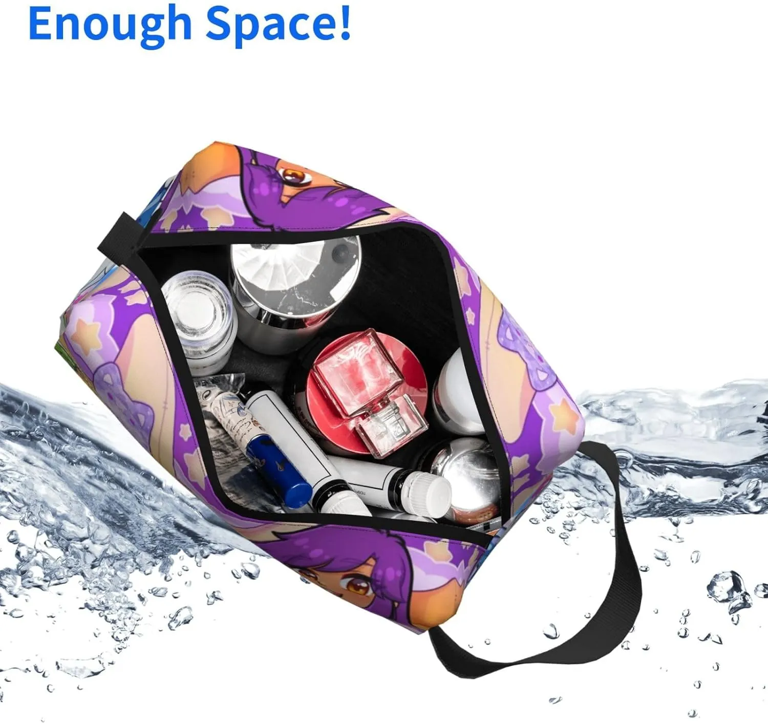 A-Phmau Cosmetic Bag Travel Toiletry Organizer Bag Portable Large Capacity Washing Storage Bag Wash Bag