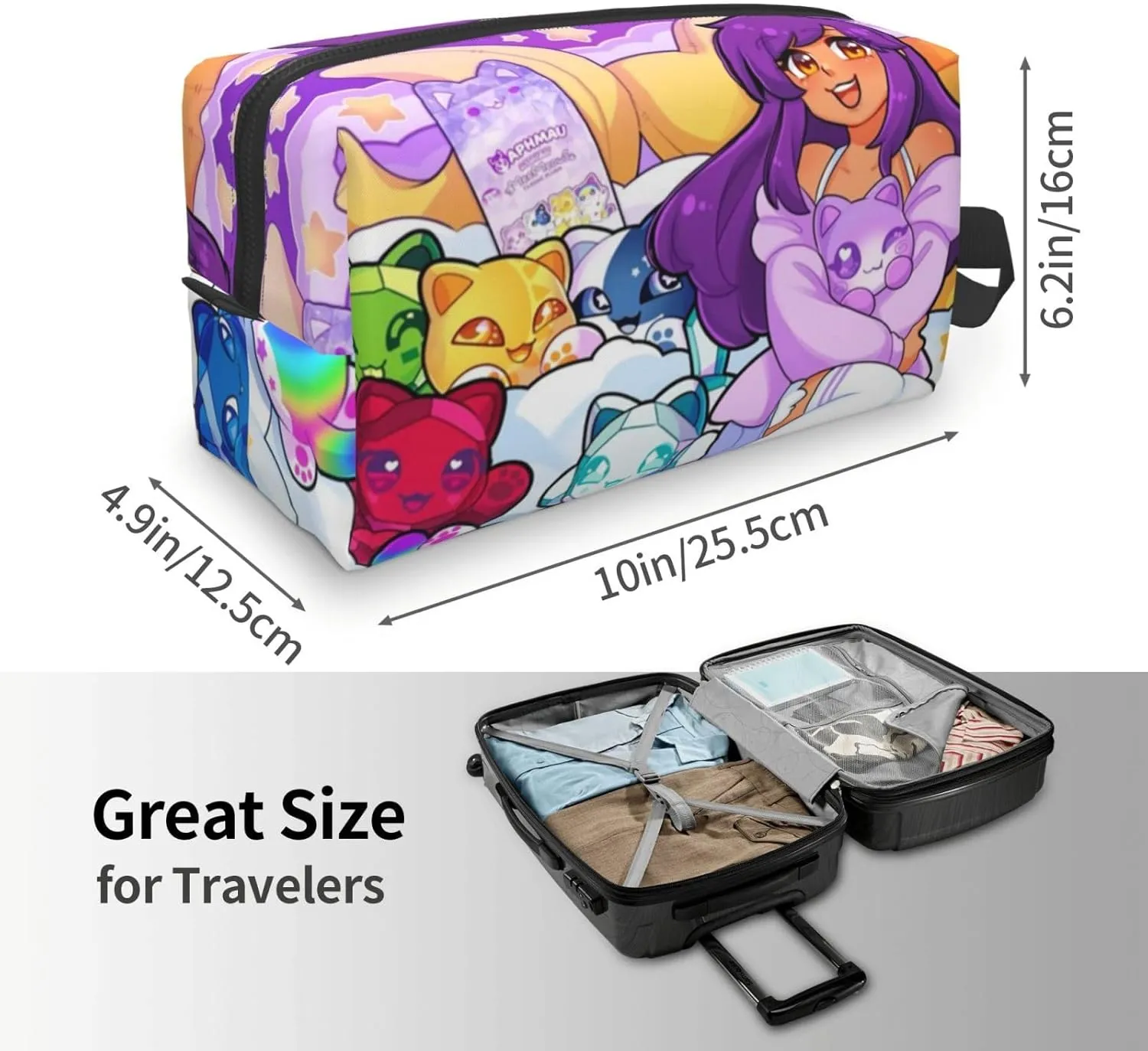 A-Phmau Cosmetic Bag Travel Toiletry Organizer Bag Portable Large Capacity Washing Storage Bag Wash Bag