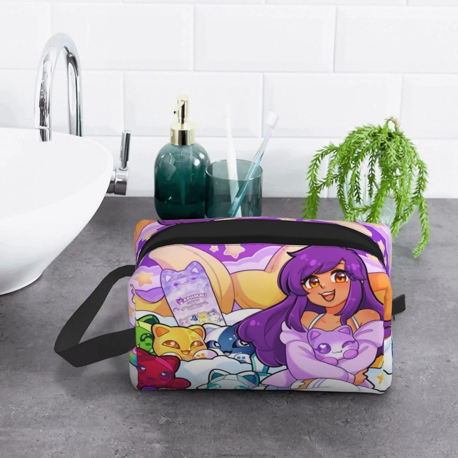 A-Phmau Cosmetic Bag Travel Toiletry Organizer Bag Portable Large Capacity Washing Storage Bag Wash Bag