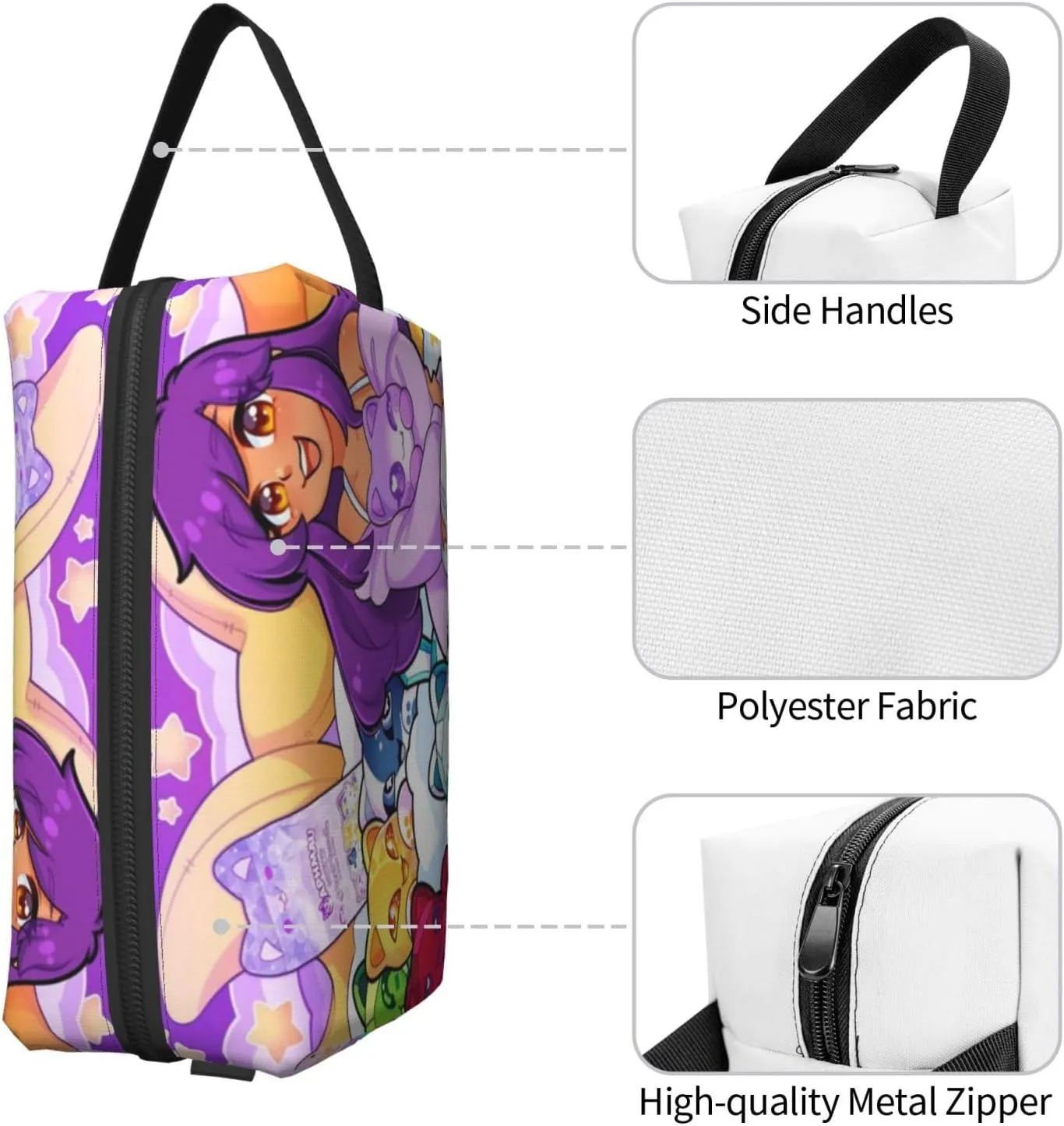 A-Phmau Cosmetic Bag Travel Toiletry Organizer Bag Portable Large Capacity Washing Storage Bag Wash Bag
