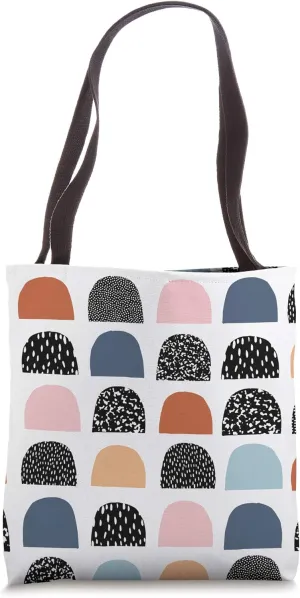 Abstract color semicircles shapes pattern Tote Bag