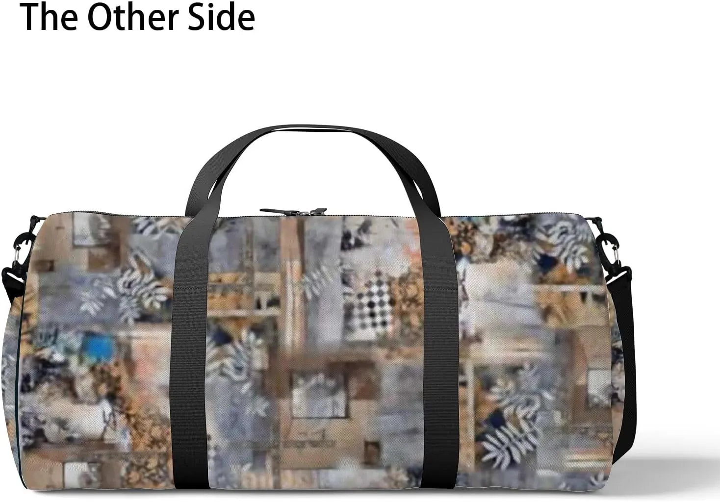 Abstract Digital Background Pattern Sports Bag Tote Bag Waterproof Gym Bag with Shoulder Strap Zipper 2 Side Pockets for Men and Women, Travel and Storage Shoulder Bag.