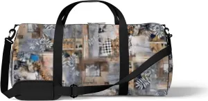 Abstract Digital Background Pattern Sports Bag Tote Bag Waterproof Gym Bag with Shoulder Strap Zipper 2 Side Pockets for Men and Women, Travel and Storage Shoulder Bag.