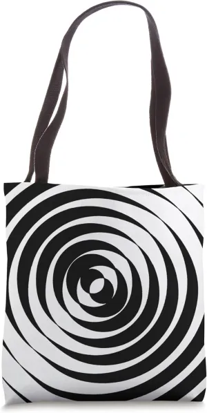 Abstract Geometric Artsy Black and White Optical Illusion #8 Tote Bag