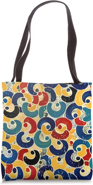 Abstract Geometric Floral Pattern Painting Stencils Tote Bag