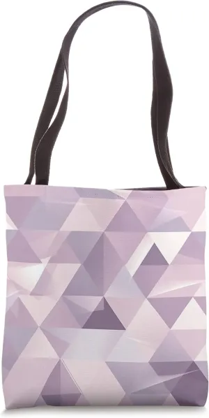 Abstract Geometric Pastel Lavendar Polygon Triangle Tote Bag